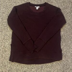 Athleta Deep Burgundy Crew Neck Sweater